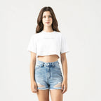 SUMMER CROP TOP WOMEN WHITE - Kliquea