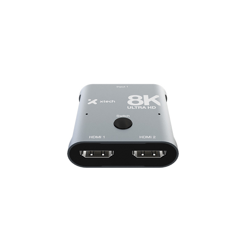 SWITCH XTECH 2PORT HDMI BIDIRECTIONAL 8K UHD GREY