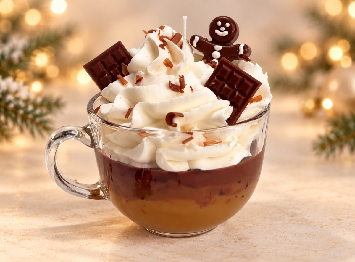 Vela chocolate · propuesta visual de la colección Navidad de Sya.