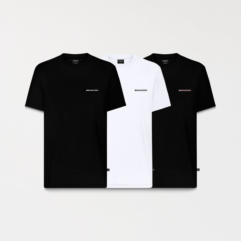 TALNOR PACK T - SHIRT MEN BLACK - WHITE - BLACK PINK - Monastery | Tienda Oficial Colombia