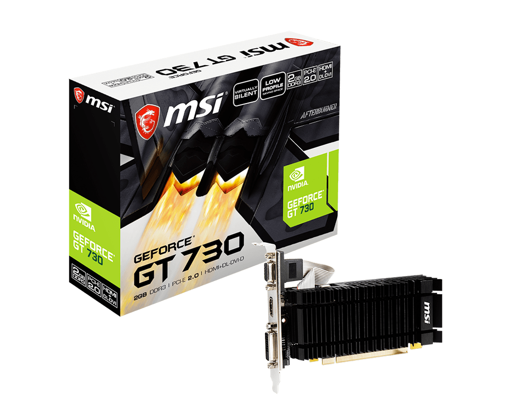 TARJETA DE VIDEO MSI GEFORCE GT730 2GB PCIE DDR3HDMIDVIVGA