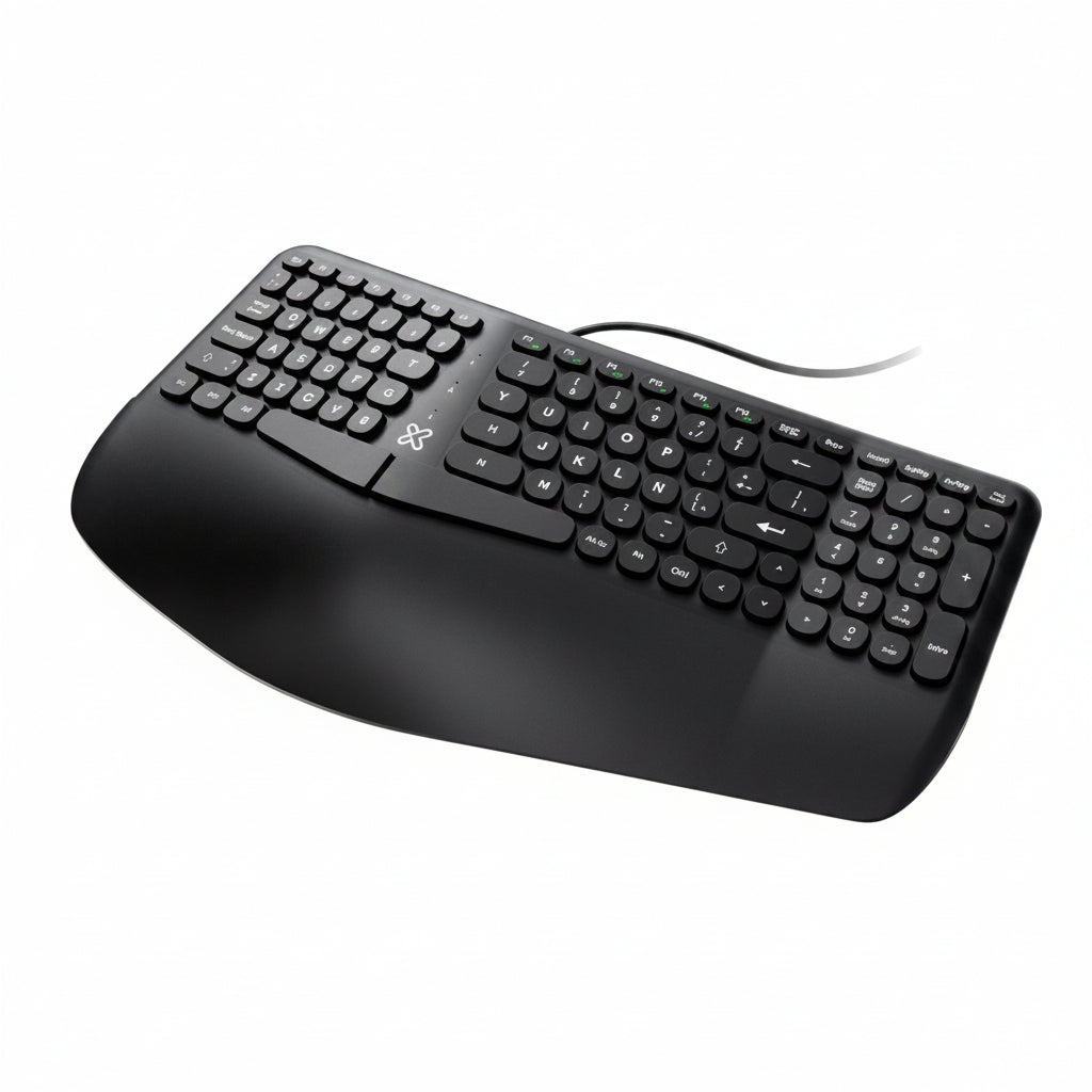 TECLADO KLIPX ERGONMICO SPA USB BLACK