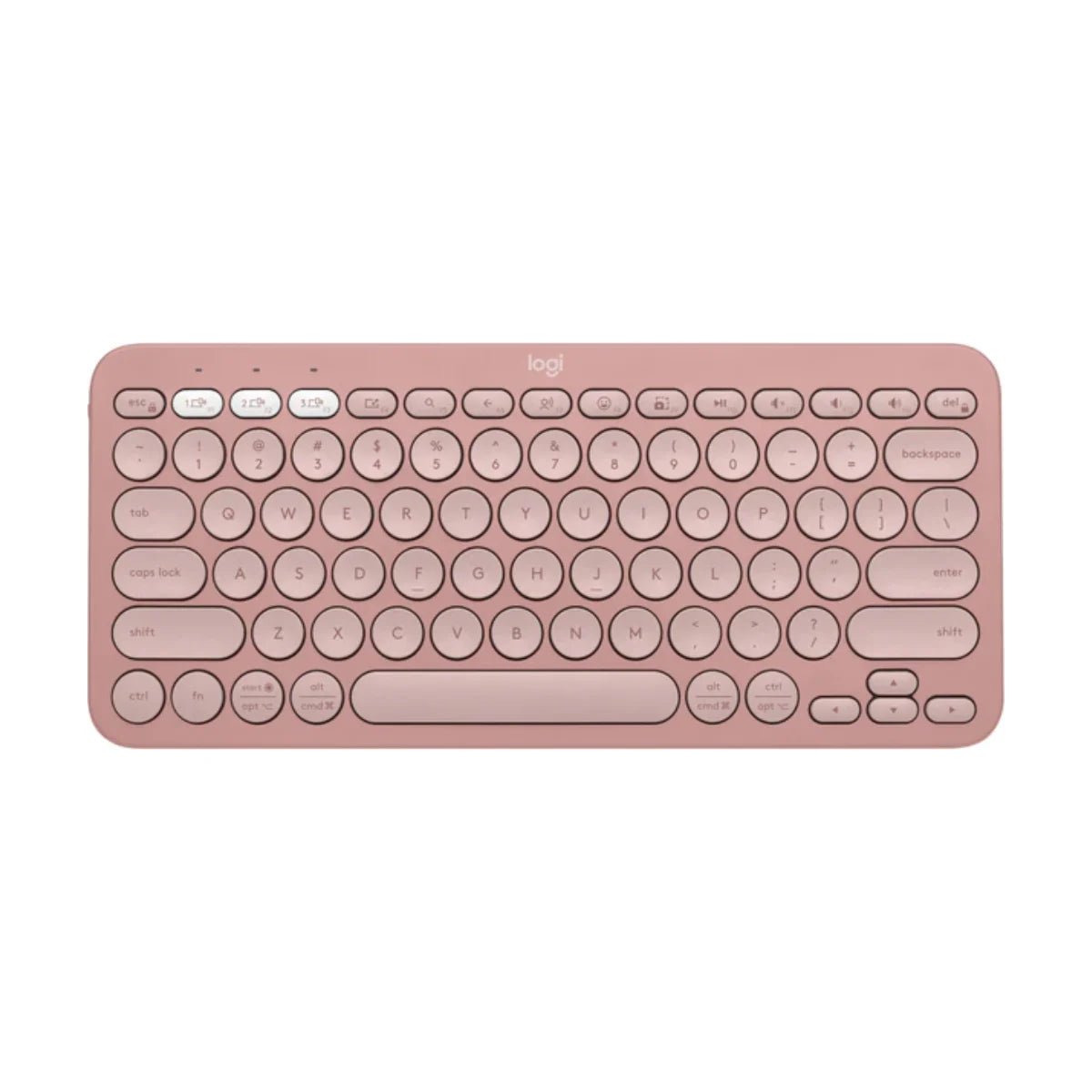 TECLADO LOGITECH PEBBLE KEYS 2 K380S WIRELESSBLUETOOTHSPANISHROSE