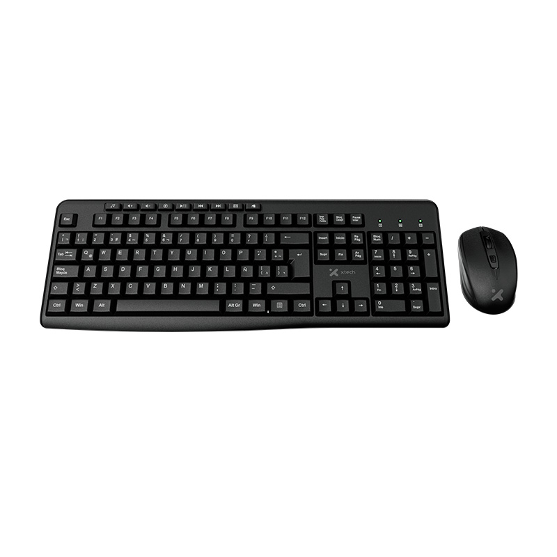 TECLADOMOUSE XTECH MULTIMEDIA SPA WIRELESS BLACK