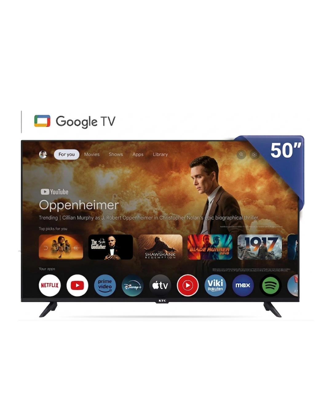 TELEVISOR KTC 50 SMART 4K UHDQLEDHDMIx3USBx2AND11GOOGLE TV