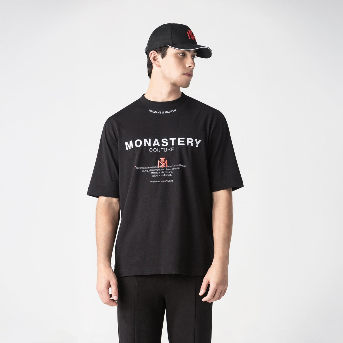 TERRIMONT T - SHIRT OVERSIZED MEN BLACK - Monastery | Tienda Oficial Colombia