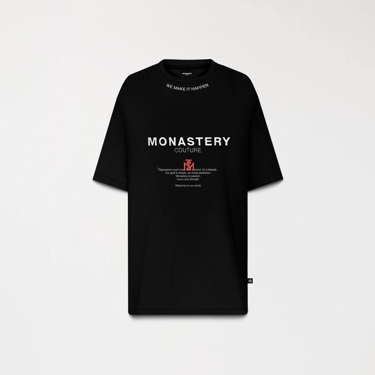 TERRIMONT T - SHIRT OVERSIZED MEN BLACK - Monastery | Tienda Oficial Colombia