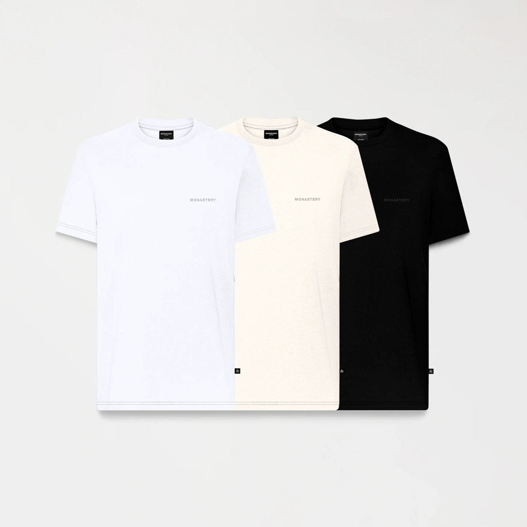 TITAN PACK T - SHIRT MEN BLACK - WHITECAP GRAY - WHITE - Monastery | Tienda Oficial Colombia