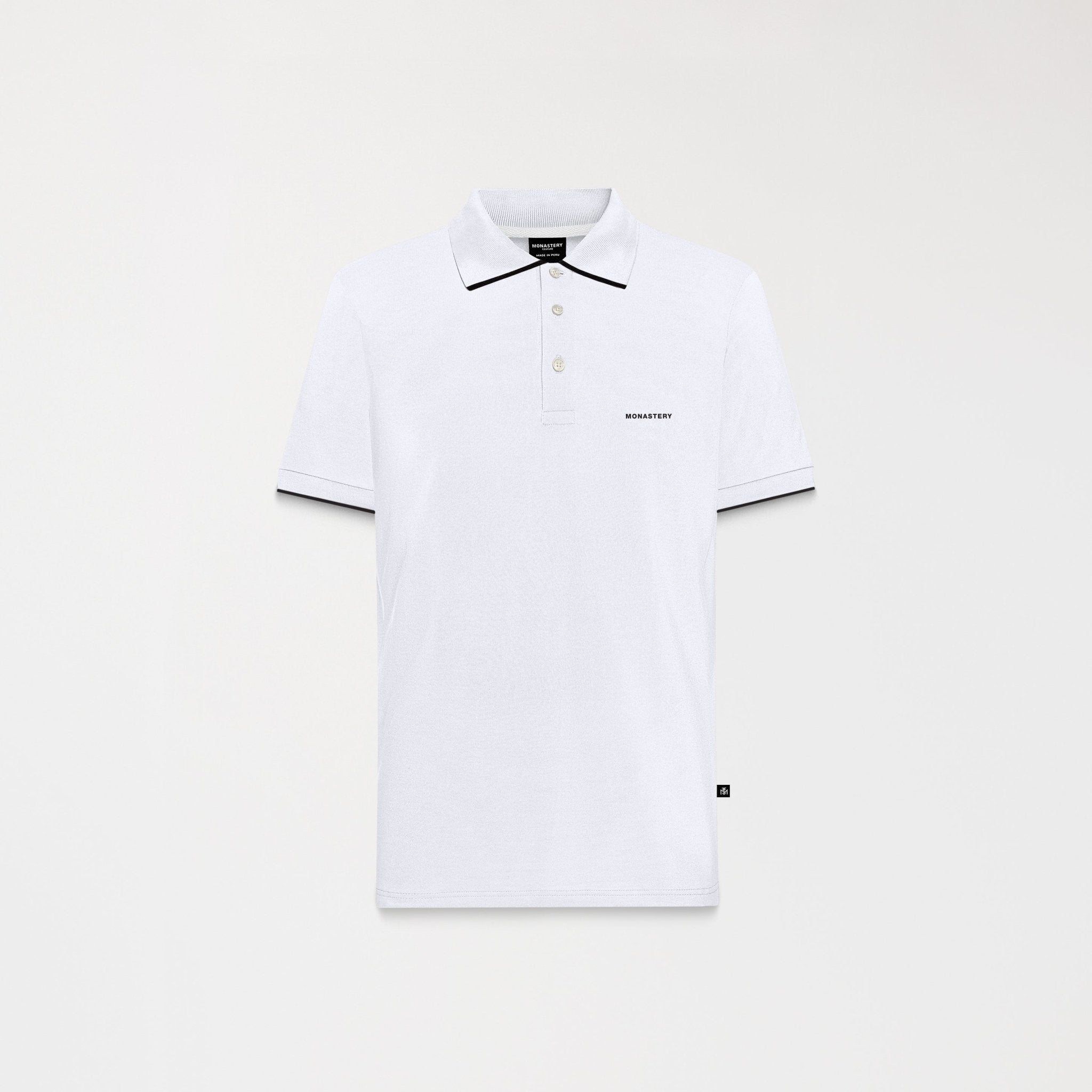 WHEELER POLO MEN WHITE - Monastery | Tienda Oficial Colombia