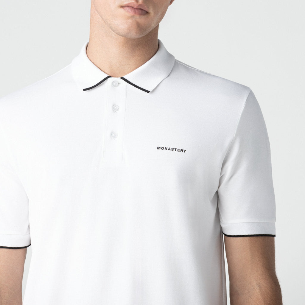 WHEELER POLO MEN WHITE - Monastery | Tienda Oficial Colombia