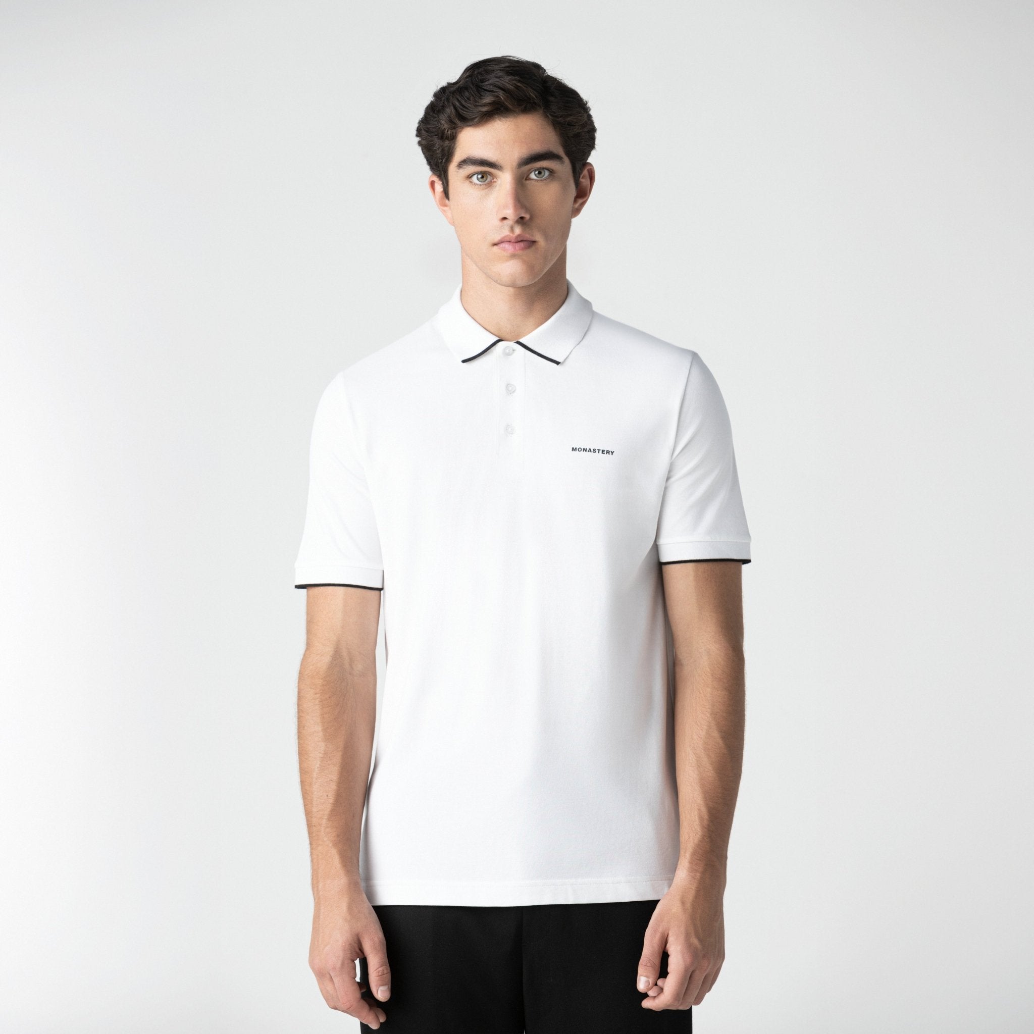 WHEELER POLO MEN WHITE - Monastery | Tienda Oficial Colombia
