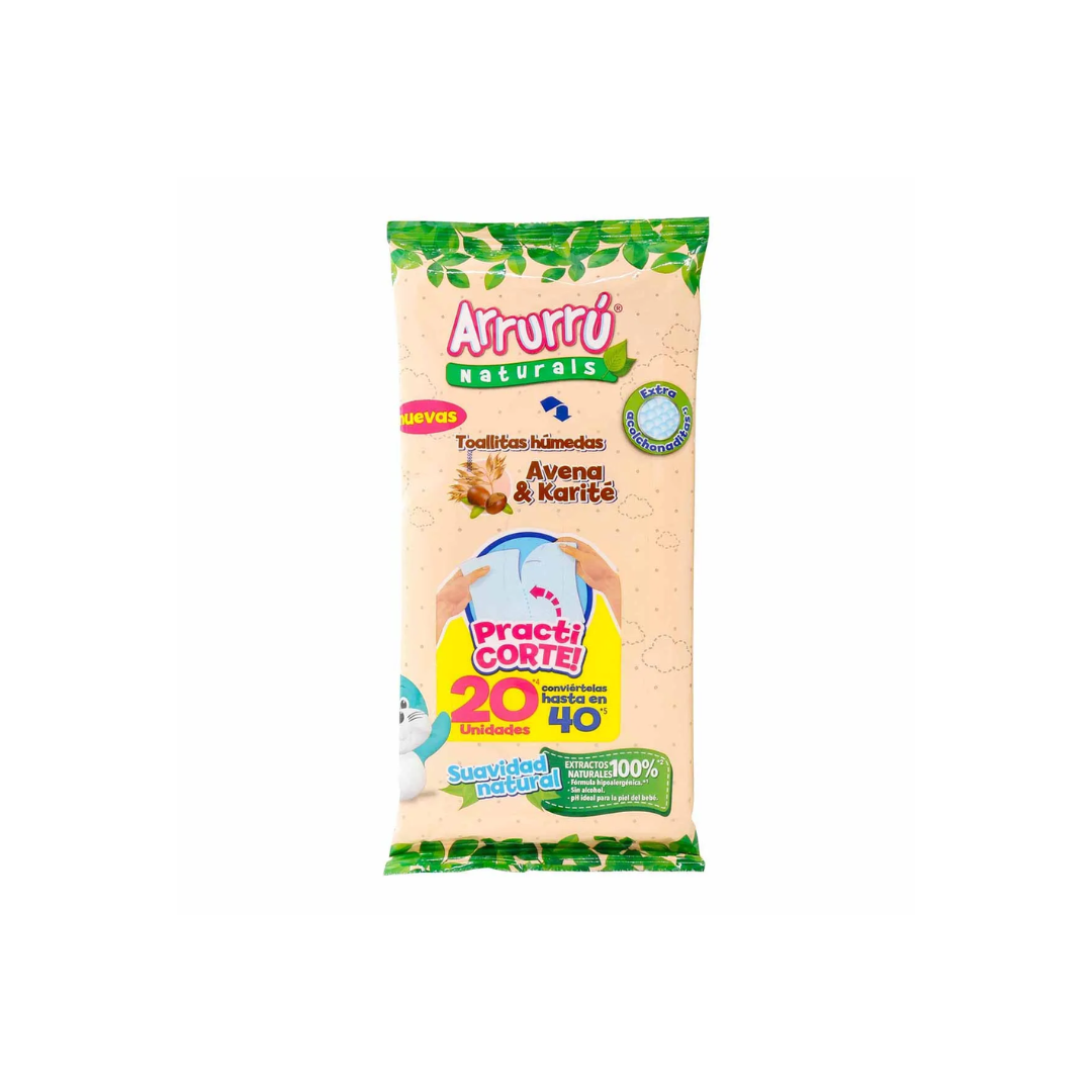 Arrurru Wipes Avena y Karite 20 unds
