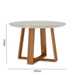 MESA WOOD 1.20m REDONDA MADERA