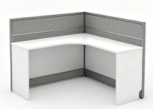 WORKSTATION STARKEN PARA UNA PERSONA EN MELAMINE 14M WHITEGRAY
